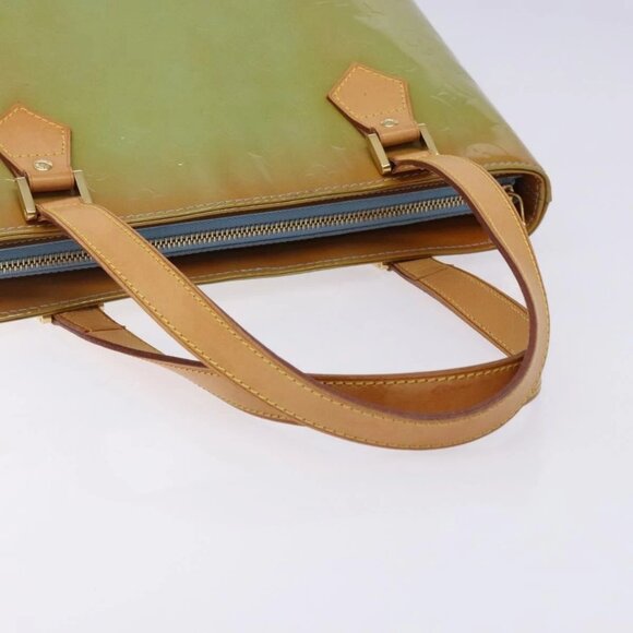 LOUIS VUITTON Monogram Vernis Houston Hand Bag Baby Blue M91005 LV Auth 132764 - Picture 8 of 16